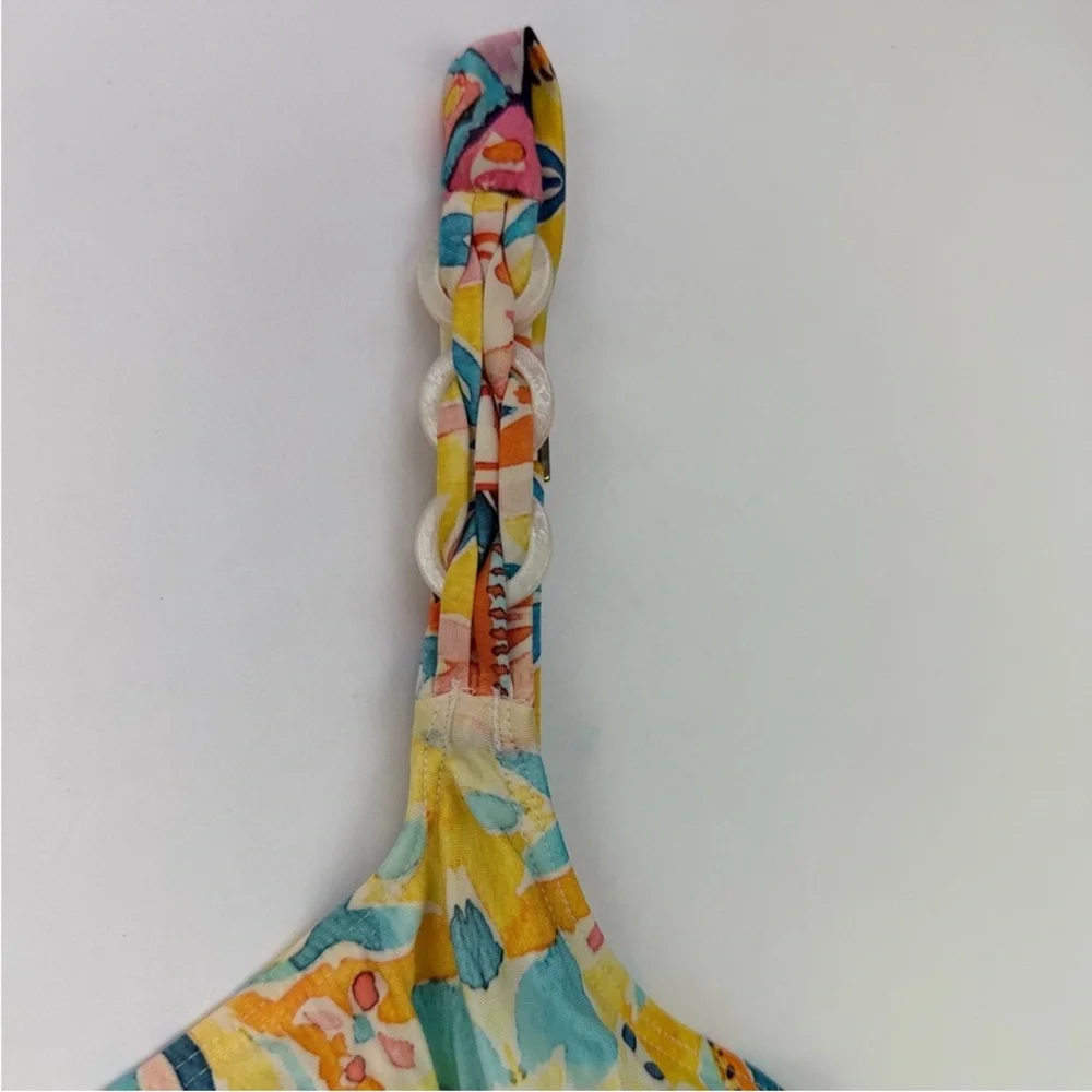 La Blanca Soliel Italian Mosaic Tile‎ Printed One Piece Swim Suit Large